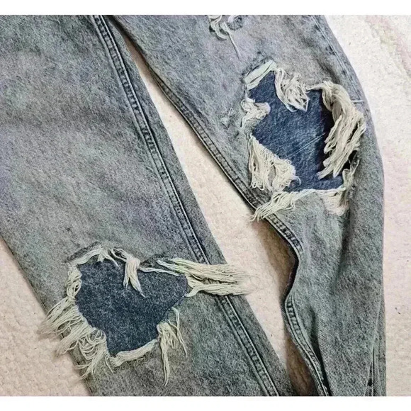 We The Free People Y2K jeans High Rise Balloon leg Womens Sz 26 Taper Hem - Picture 3 of 13